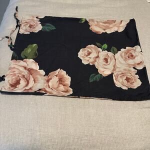 Pottery Barn Teen Emily Everett Black Pink Floral Duvet Cover King